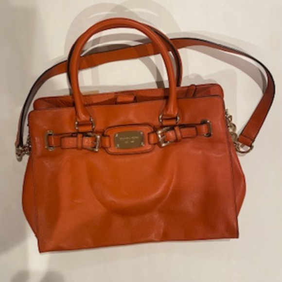 Michael Kors Hamilton Large Leather Satchel - RARE FIND - Picture 1 of 11